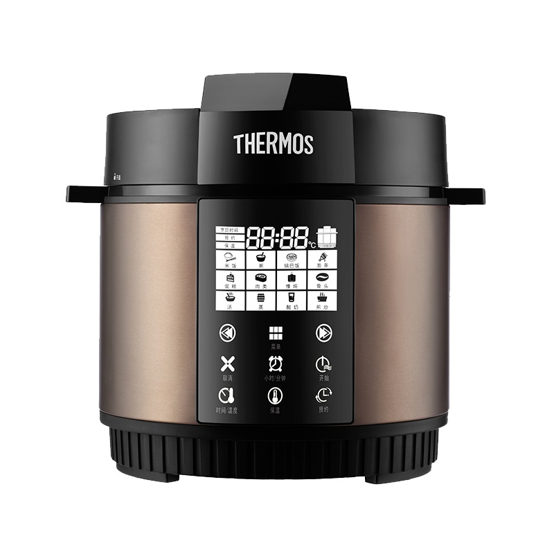 膳魔师(THERMOS)电压力锅3L智能按键触屏控压多功能高压加热电饭锅