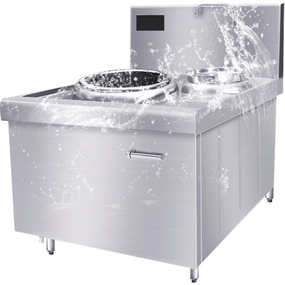 德玛仕(DEMASHI)大功率商用电磁炉 学校食堂酒店大锅灶炒炉HW-XC12C-01单头单尾小炒12kw(201材质)