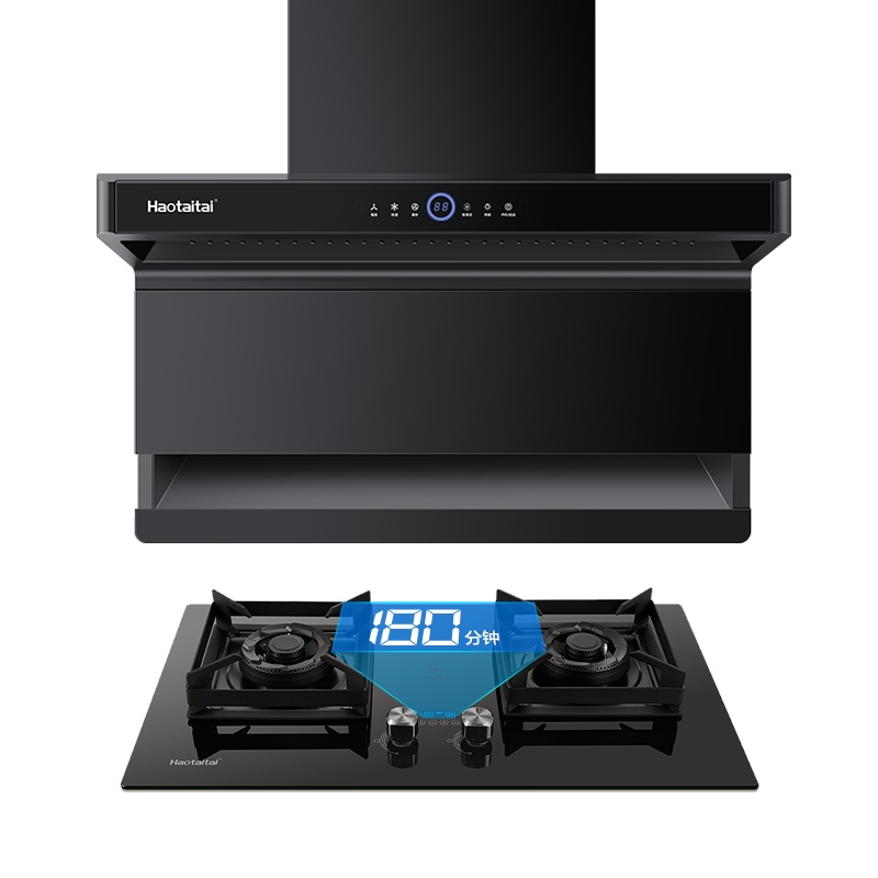 Haotaitai好太太油烟机燃气灶套装家用顶侧双吸7字机FJ1+2195-D定时灶4.8kw烟灶套餐组合(液化气)