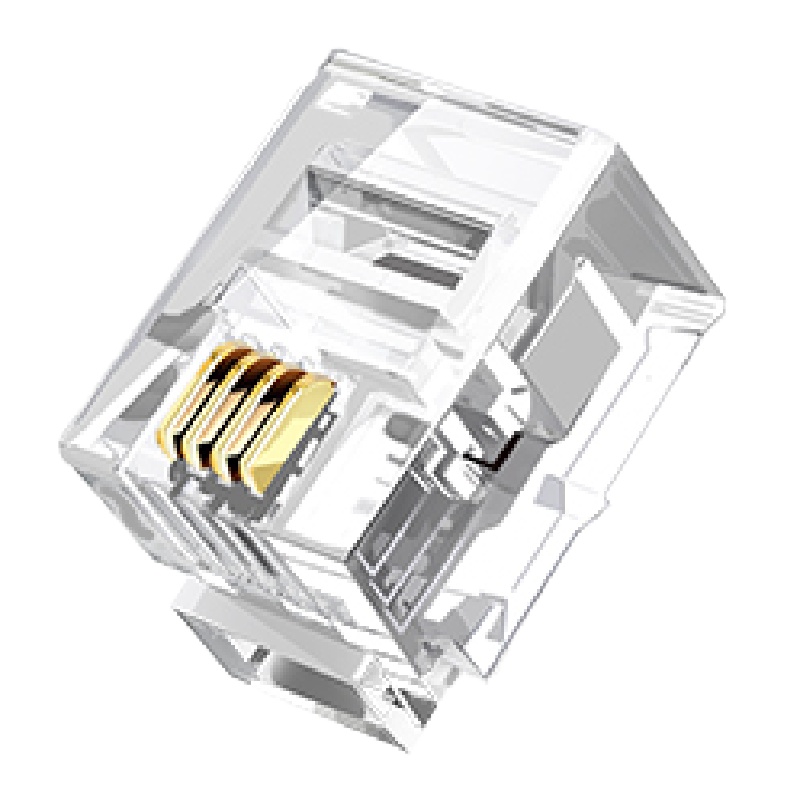 电话水晶头2芯 50颗#