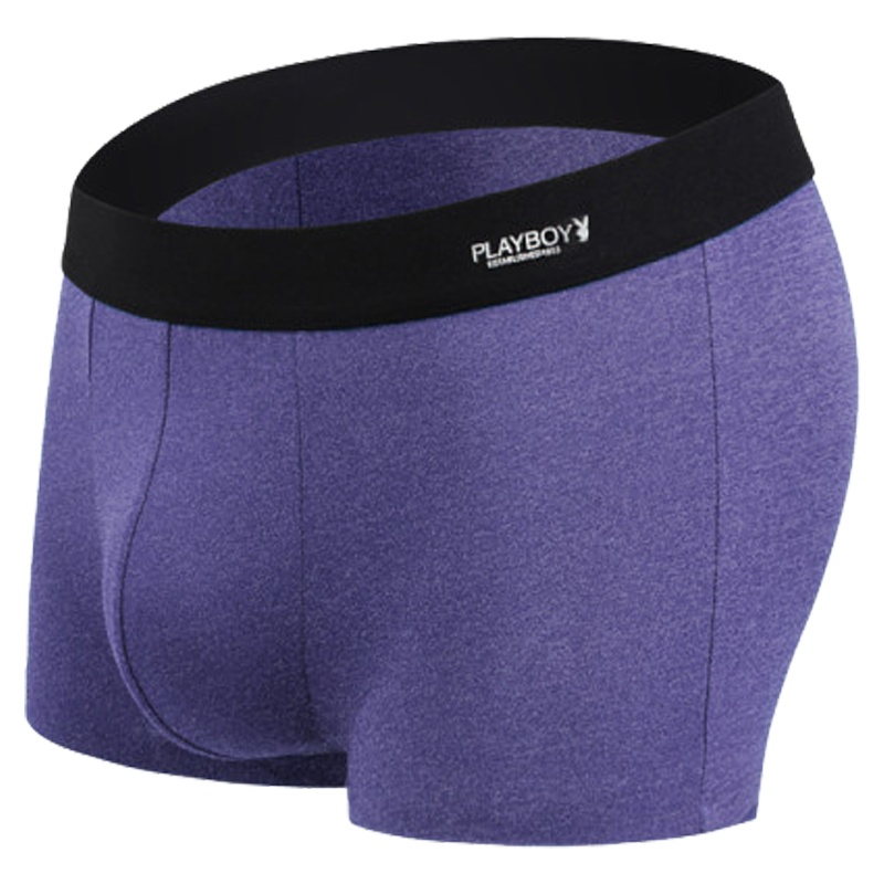 [苏宁自营]花花公子男士内裤 男平角裤 冰丝无痕宽边弹力四角裤头 1条礼盒装3630