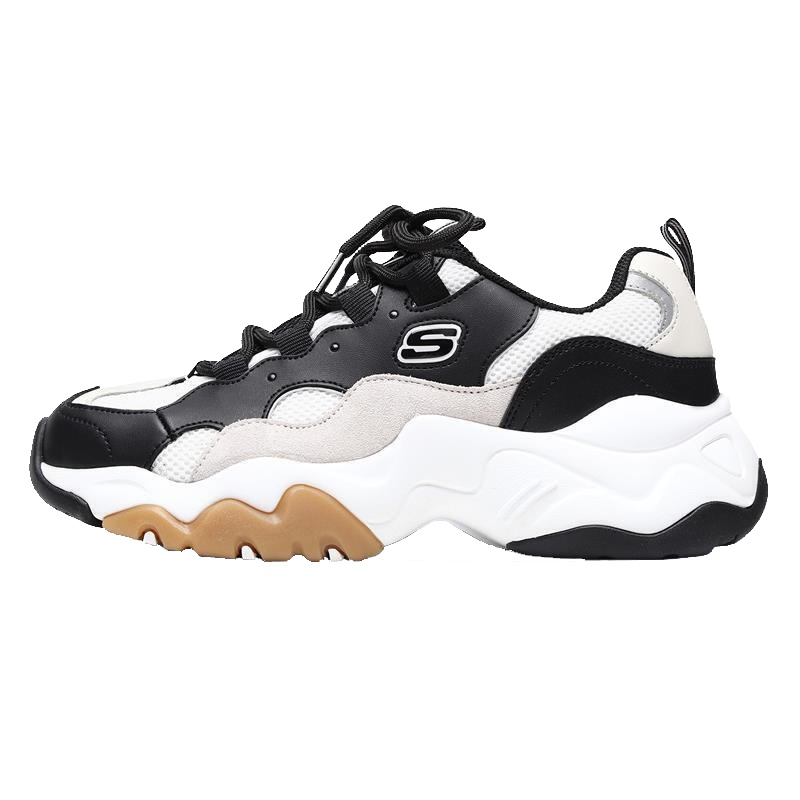 斯凯奇（SKECHERS）女子厚底老爹鞋情侣鞋熊猫鞋休闲运动鞋88888210