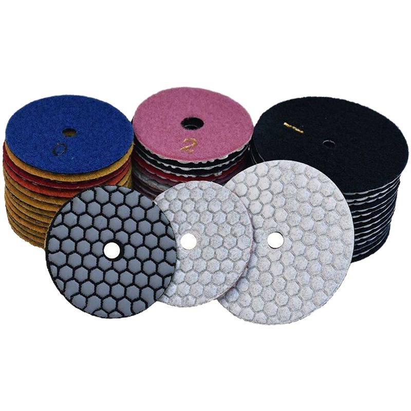 干磨片阿斯卡利石材抛光片大理石石英石瓷砖打磨金刚石水磨片角磨机打磨片_80直径精品三角形一套6片送吸盘xxx