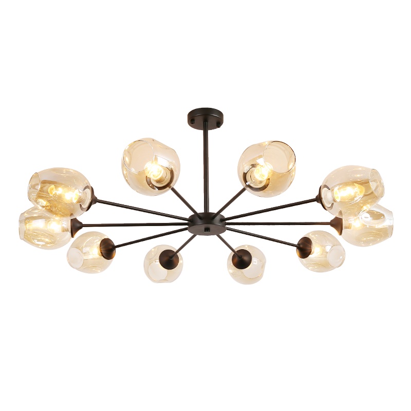 七只蚂蚁 北欧灯客厅灯餐厅吊灯 简约现代创意时尚铁艺咖啡吧台灯马卡龙灯具其他 带木马卡龙彩色吊灯多头铁艺 吊灯具9007