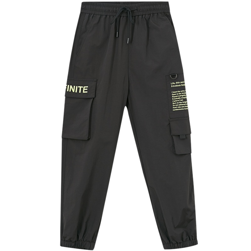 美特斯邦威工装休闲裤女新款夏季纯棉宽松时尚学生女士梭织裤