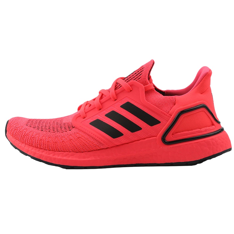 阿迪达斯男鞋2021春季新年款红色运动鞋轻便缓震跑步鞋H67293