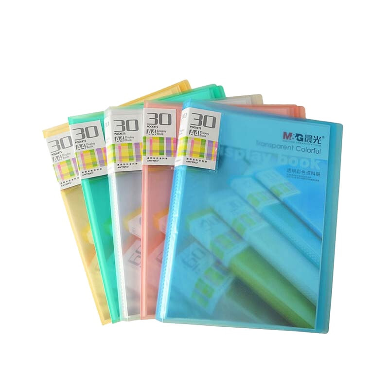 晨光透明彩色30页资料册 颜色随机 A资料册 一本