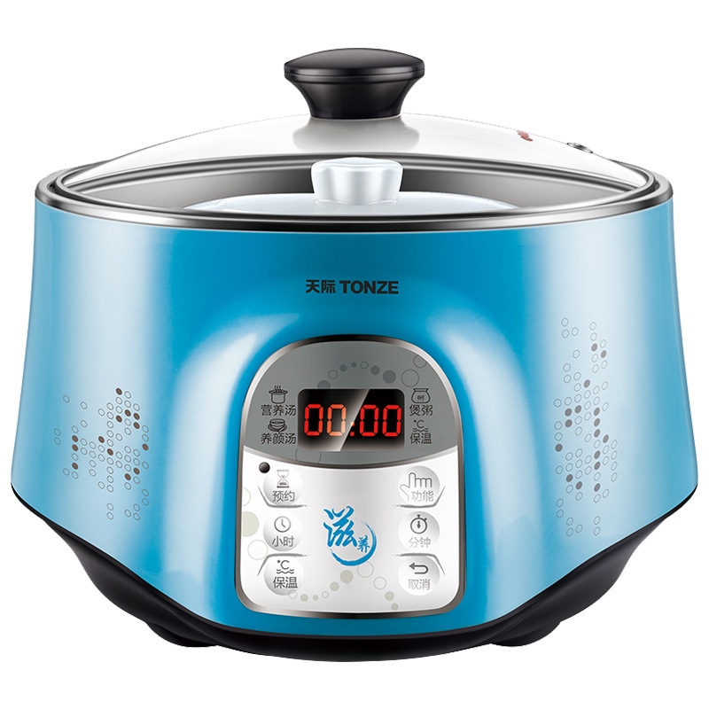 天际炖盅DGD22-22EWG(B)不锈钢电炖锅一锅三胆隔水炖锅煲汤煮粥锅燕窝全自动预约定时陶瓷内胆2-3L/2.2升