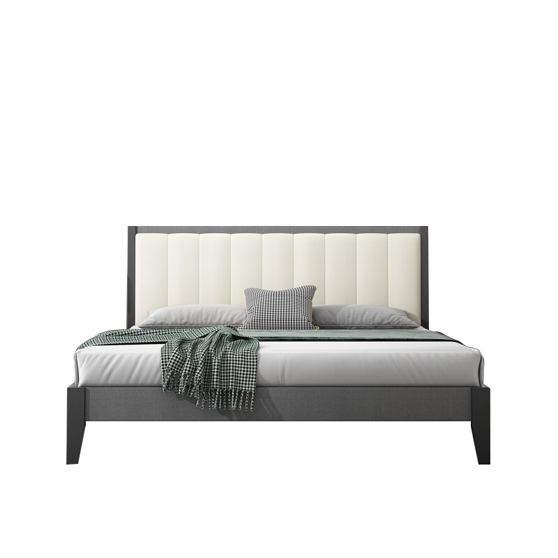 有模有样 床 北欧布艺床卧室家具双人床 1.8*2.0标准床 (颜色备注)