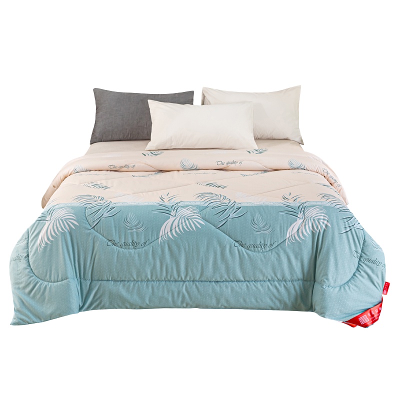 MIHUABEDTIME米花寝饰花影叶川亲肤被单人学生宿舍空调被被子