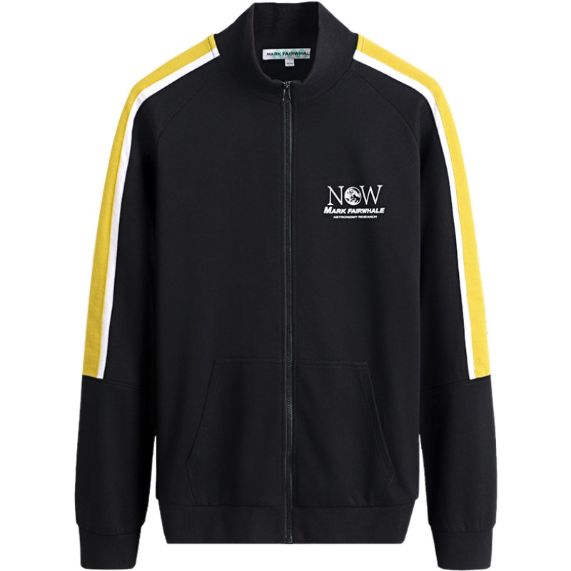 马克华菲卫衣男2021春季新款拉链黑色炸街潮流百搭宽松开衫男外套_1