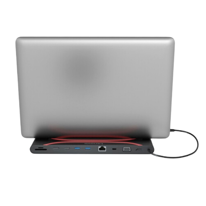 联想 LX-1901 Type-C扩展坞USB-C转HDMI/VGA转接头网线接口转换器苹果华为笔记本电脑座式扩展坞