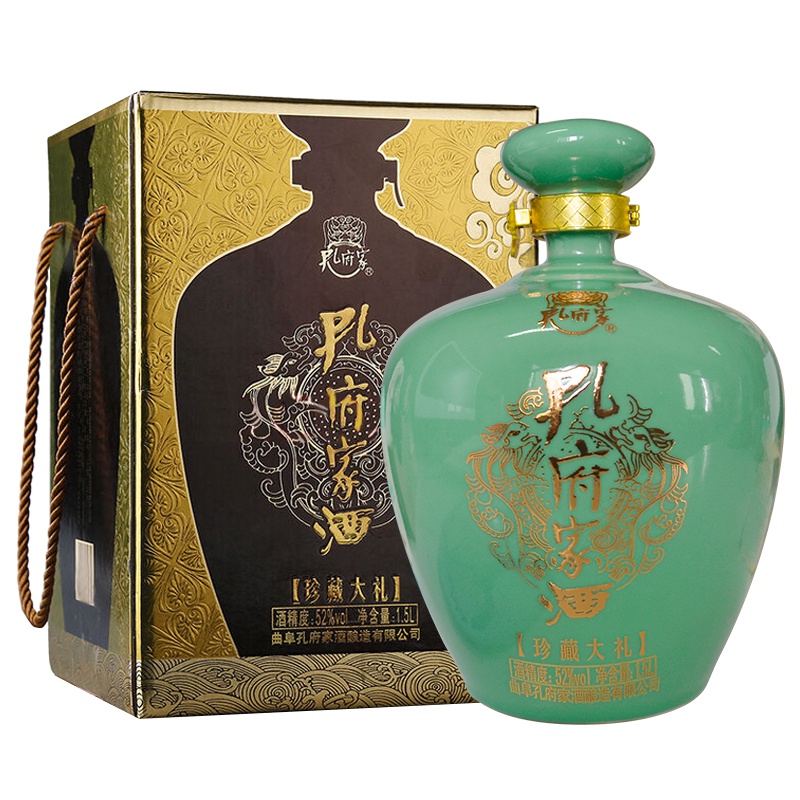孔府家酒 珍藏大礼 52度 1.5L 单瓶装 山东白酒 (新老包装随机发货)