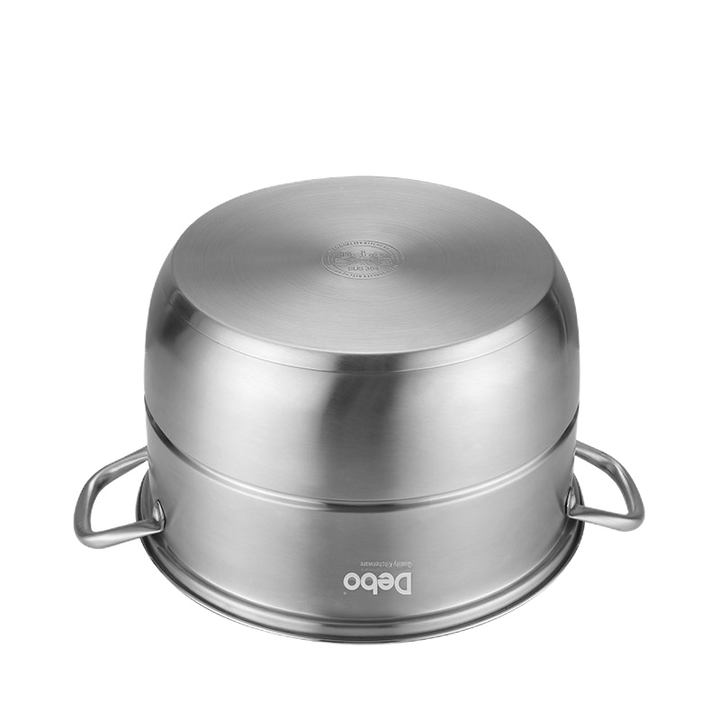德铂(Debo)盖兹卡蒸锅304不锈钢双层汤蒸锅30cm DEP-697 单个装