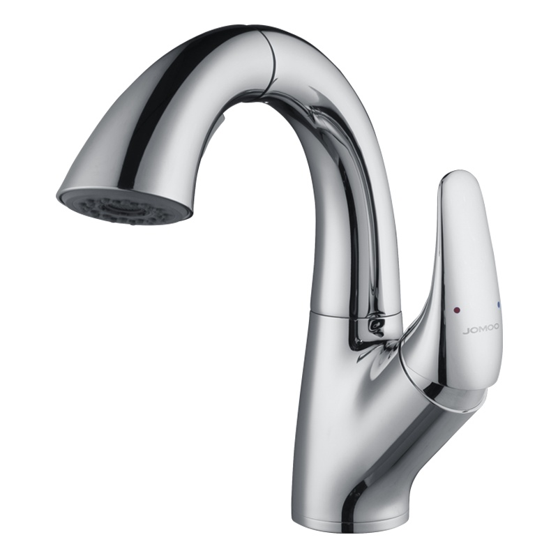 九牧卫浴官方旗舰抽拉式冷热水洗脸盆龙头卫生间洗漱台面盆水龙头