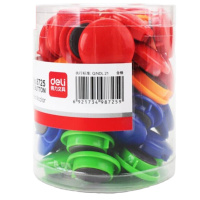 得力(deli)彩色白板磁钉黑板吸铁石/磁铁φ30mm 48粒/筒 8725