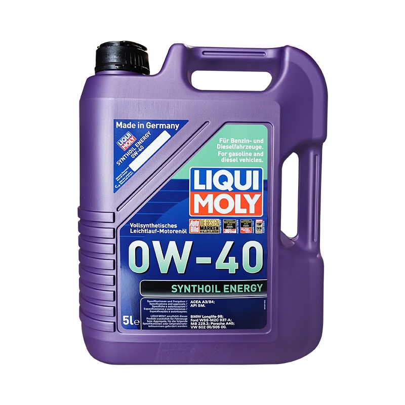力魔(LIQUI MOLY) 能量型 全合成机油 0W-40 A3/B4 SM 5L 德国原装进口