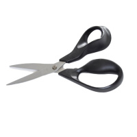 得力(deli) 499110不锈钢剪刀21cm-黑色（单位：把）