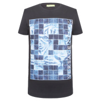 VERSACE JEANS男士黑色棉质短袖T恤衫B3GRA73C 36598 899