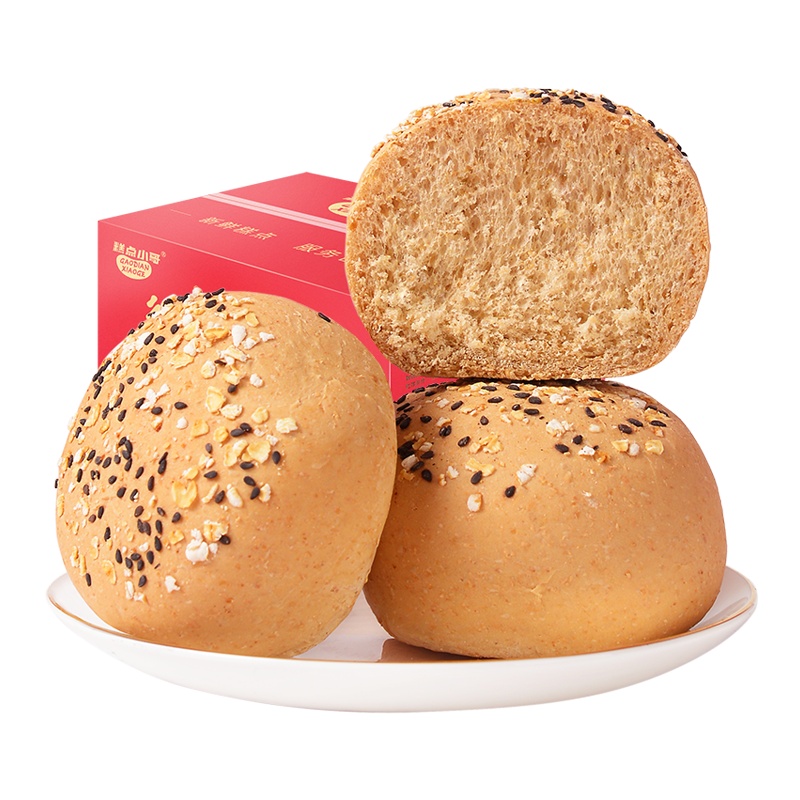 [糕点小哥]欧包500g/整箱 黑麦全麦面包低脂低卡粗粮整箱早餐饱腹代餐面包零食品