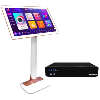 eVideo/视易 K72主机内置12TB硬盘+19.5吋触摸屏白色落地架 智能高清KTV点歌机触摸屏家庭卡拉OK点唱机