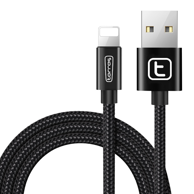 图拉斯原装正品苹果数据线 苹果678plus/X/XS/11/pormax数据线 安全快充闪充2米2条装 黑色
