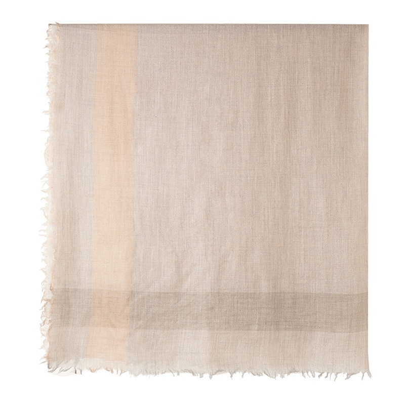 鄂尔多斯ERDOS 100%山羊绒精纺轻薄女款围巾方披肩140X140