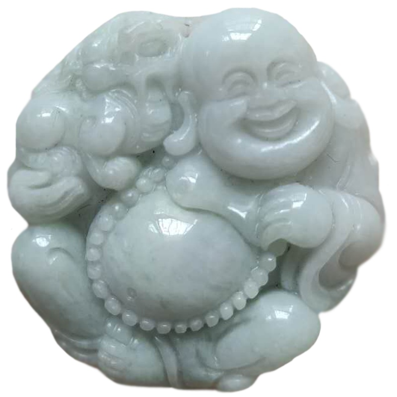 缘香玉天然翡翠大佛公送礼自带皆可吉祥平安健康