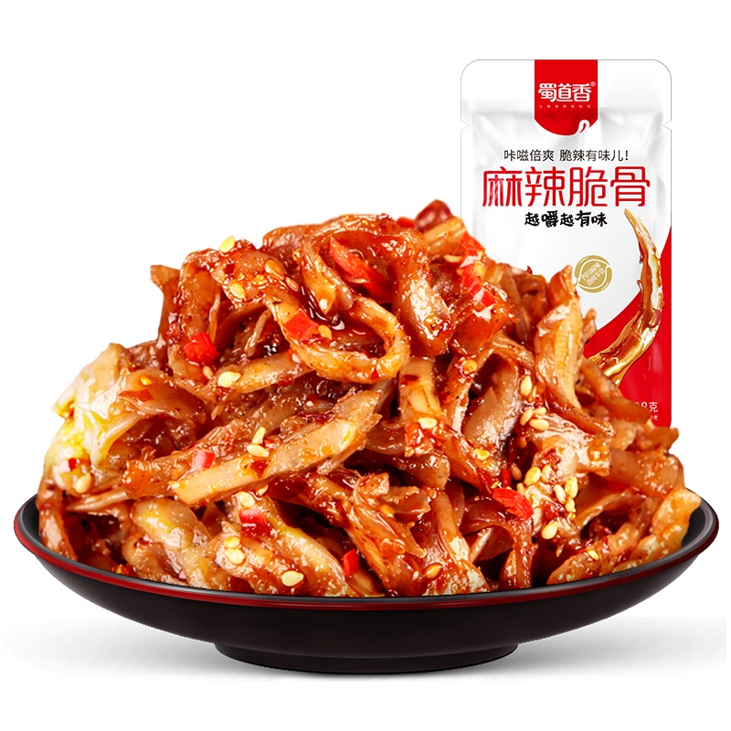 蜀道香 麻辣脆骨108g*3袋 猪肉零食小吃四川风味脆骨脆肉食品