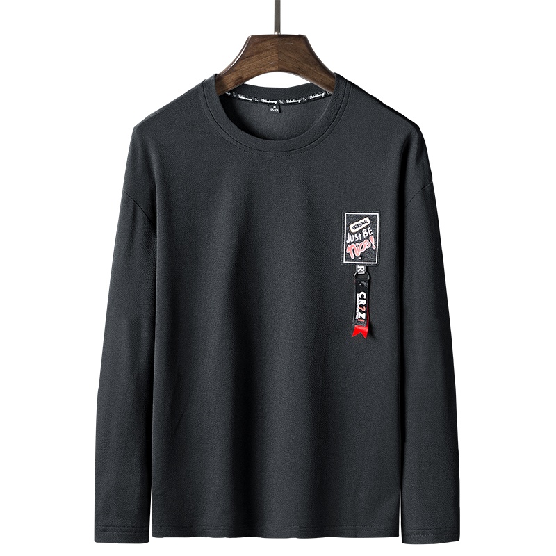 稻草人(Mexican)男士长袖t恤春秋季青年圆领体恤打底衫潮流修身上衣服