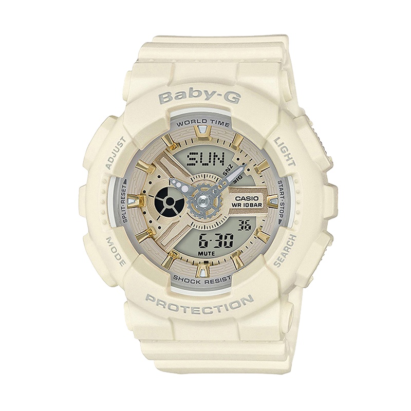 CASIO卡西欧 石英表 女 BABY-G系列日韩品牌运动防水休闲时尚潮流女士腕表BA-110GA-7A2