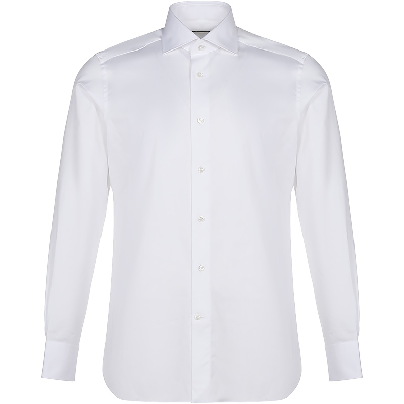 杰尼亚 Ermenegildo Zegna 男士棉质长袖衬衫204001 9MS0BA