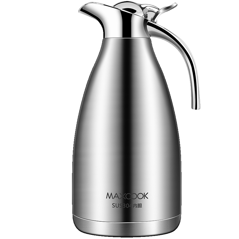 美厨 保温壶 304不锈钢真空热水壶保温瓶暖壶开水瓶 2.0L大容量防滑咖啡壶