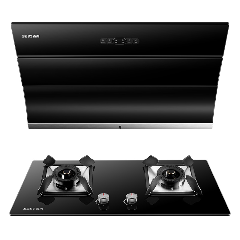 华帝股份百得(BEST)侧吸式烟灶套餐抽吸油烟机燃气灶套餐烟灶套餐大吸力家用E303C2+QE20天然气