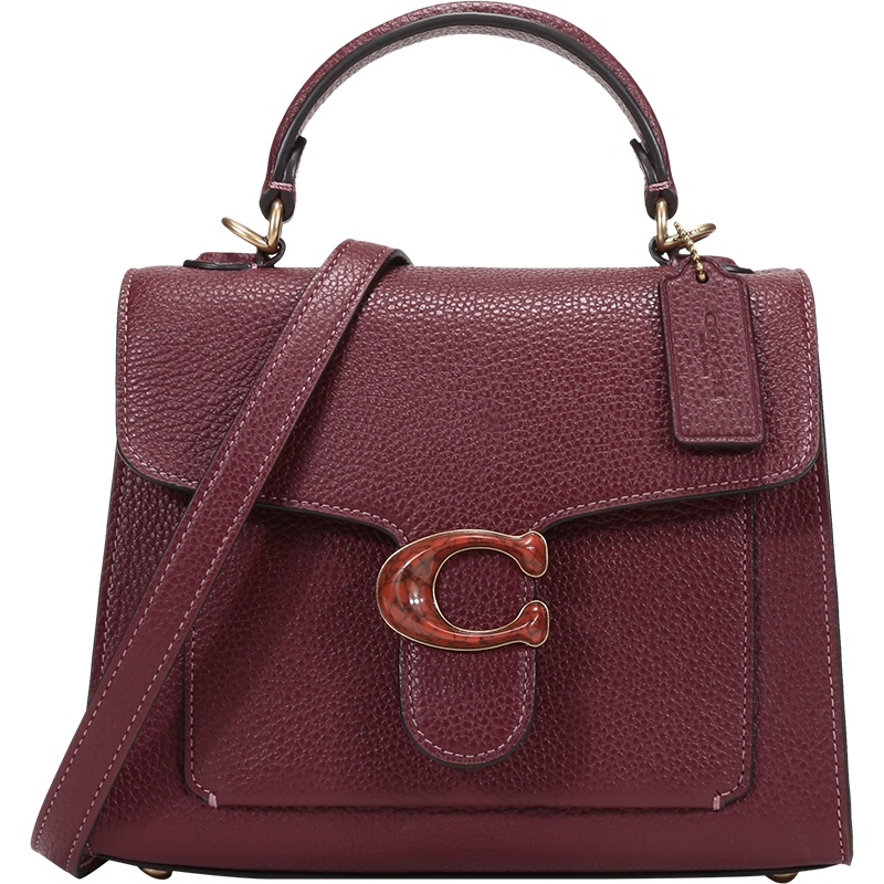 COACH 蔻驰 女士 专柜款TABBY系列抛光鹅卵石纹皮革手提单肩斜挎包20号小号 4608