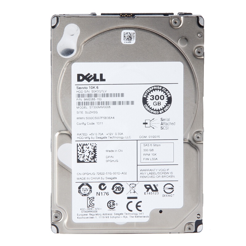 戴尔(DELL)R930服务器 拆机版硬盘 2.4TB 10K RPM SAS 12Gbps 2.5英寸 热插拔硬盘 带硬盘架