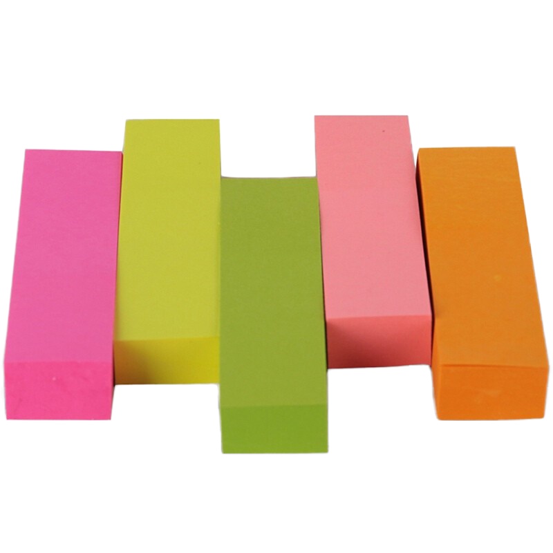 得力(deli)7154记事贴 6包 50*15mm 创意便利贴 便签纸本 索引贴 n次贴 指示贴 标记贴 书签贴 炫彩