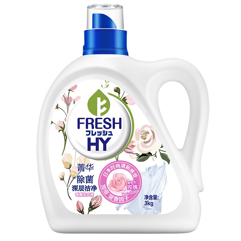 Seika菁华 香薰洗衣液(索菲亚玫瑰) 3kg 除菌消臭亮白增艳日本配方威露士出品