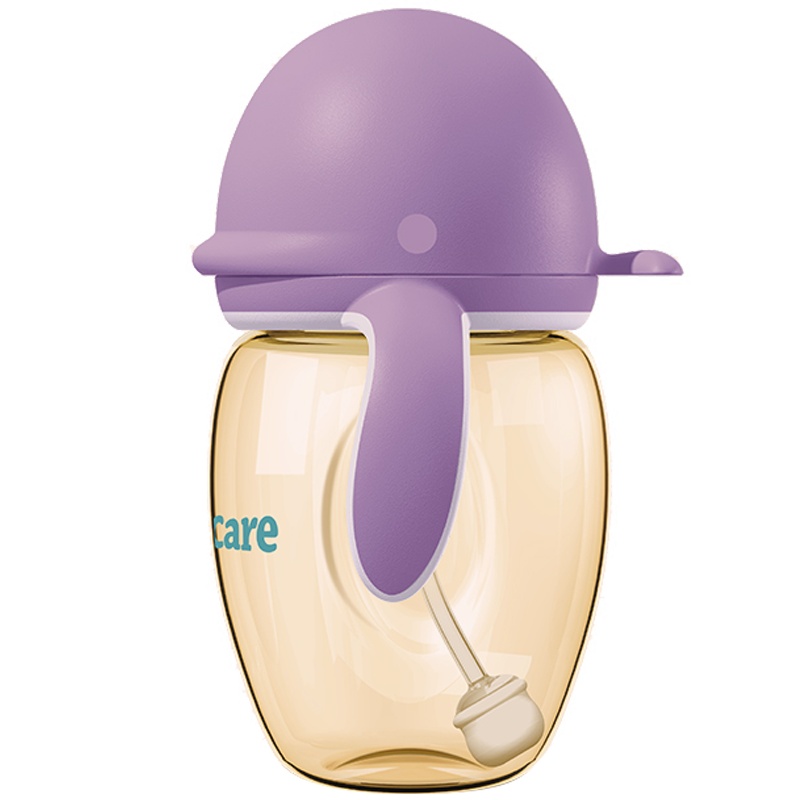伊斯卡尔(Easy Care)240ml断奶神器Baby鲸鱼大宽口奶瓶ppsu防胀气宝宝奶瓶紫色