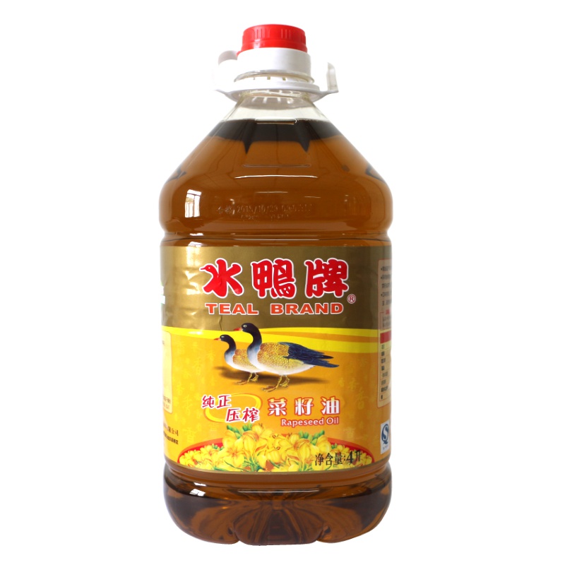 水鸭纯正压榨菜籽油4L