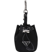 PRADA 普拉达 男士黑色牛皮挂饰钥匙扣 2TT093 D02 F0002