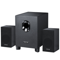 联想(Lenovo)1630桌面2.1有源音箱多媒体音响 台式机笔记本电脑音箱木质低音炮 黑色