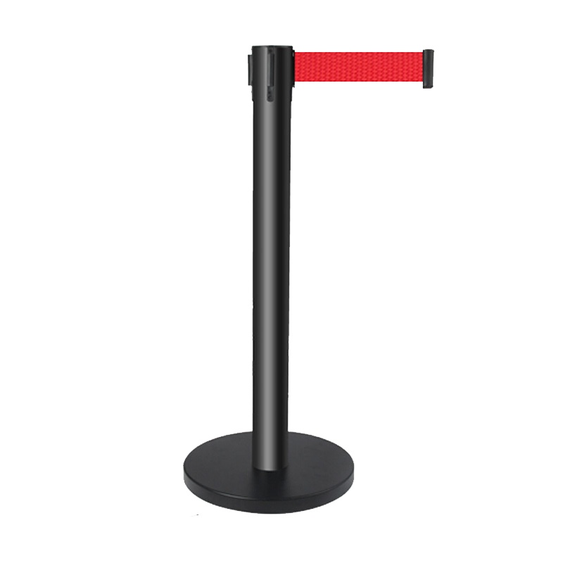 欧宝美隔离带围栏警戒线伸缩排队护栏加厚铁底座安全隔离带伸缩带 不锈钢