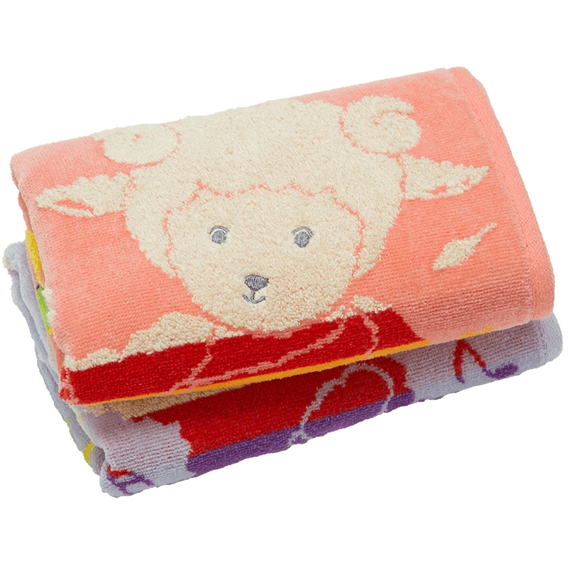 棉田专柜 棉花羊 毛巾 无捻柔软婴儿童可爱卡通全棉面巾