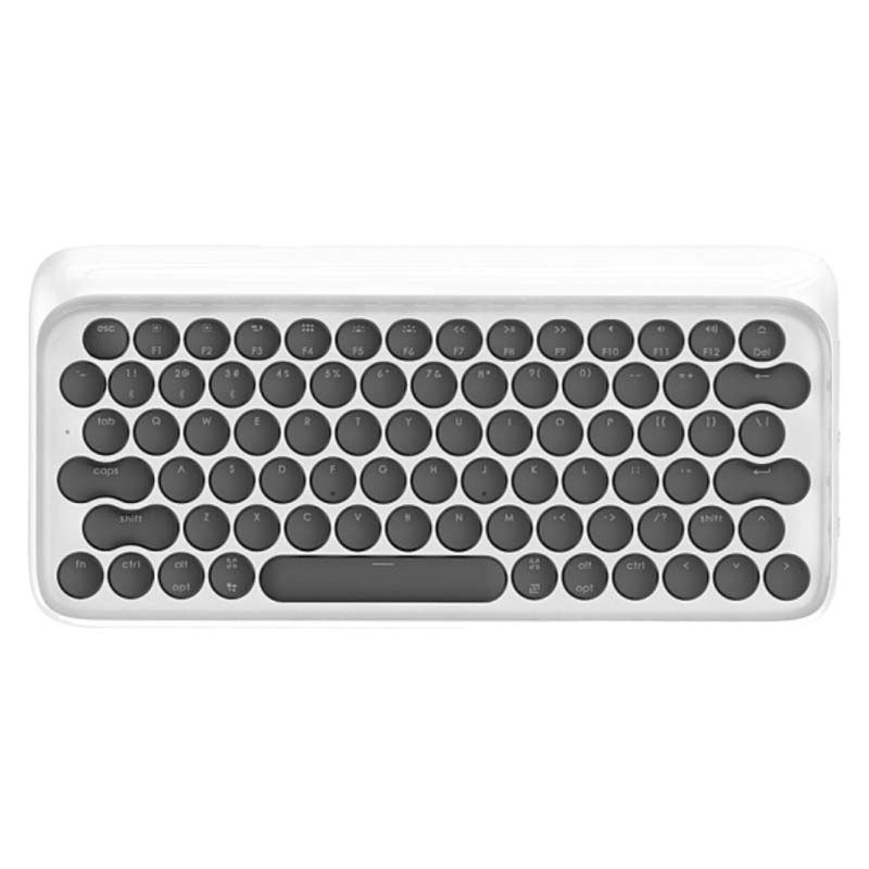 LOFREE 洛斐EH112S DOT圆点蓝牙机械键盘 MAC办公笔记本无线手机键盘iPad青轴键盘 白色