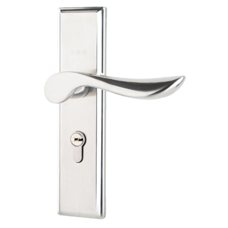 执手锁（50锁小50静音锁体125 含把手 锁体 全铜锁芯）