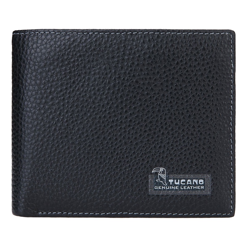 啄木鸟 （TUCANO）男士钱包简约多卡位商务短款竖款长款手拿包牛皮票夹 WAA1323A-88B0 黑色