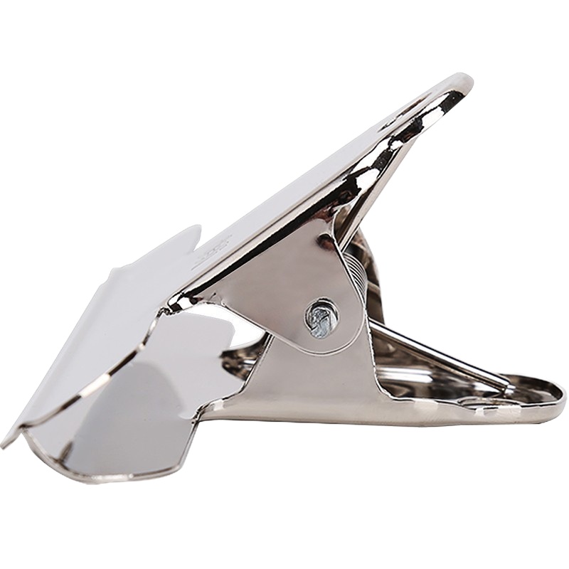 得力(deli)9531山形铁票夹145mm财务票据夹（七个装）