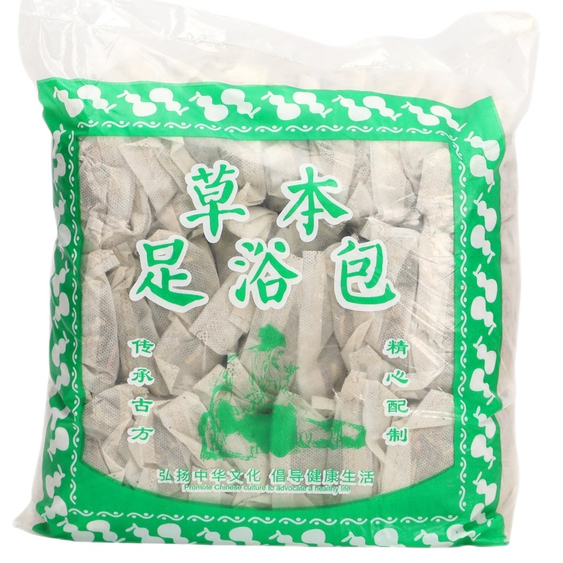 卜吻中医保健艾草艾叶泡脚包草本泡脚药包艾灸足浴包泡脚粉足浴粉泡脚 藏红花老姜男女士足浴盐 一袋[共30g*30包]
