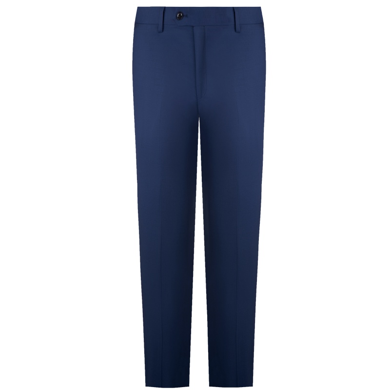 依文男套西裤经典蓝色英伦风羊毛正装西裤 长裤 青年EB570352